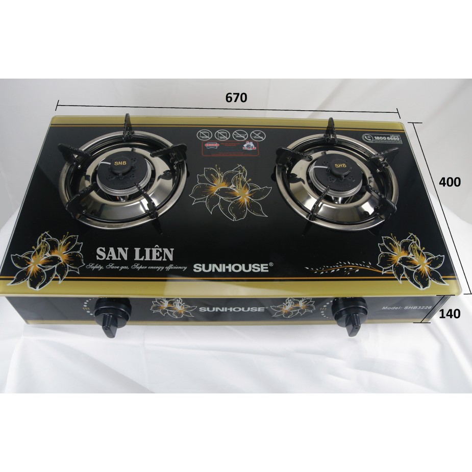 Bếp gas dương kính Sunhouse SHB3326