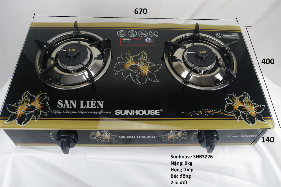 Bếp gas dương kính Sunhouse SHB3326 3 Bếp gas dương kính Sunhouse SHB3326 - Ảnh 3